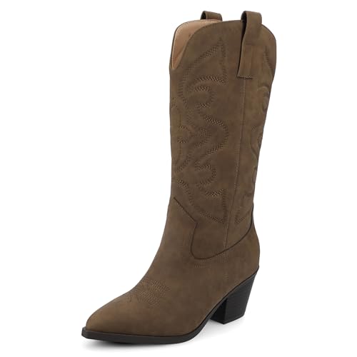Journee Collection Women's Chantry Wide Calf Western Boots