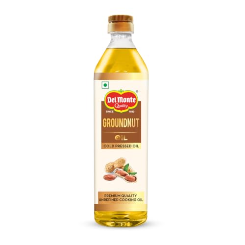 Del Monte Cold Pressed Groundnut (Peanut) Oil 1L,Kolhu/Kacchi Ghani/Mara Chekku/Ganuga|100% Pure & Unrefined|Nutty Flavour & Aroma|Cholesterol & Chemical Free|Good For Heart Health Del Monte Cold Pressed Groundnut (Peanut) Oil 1L,Kolhu/Kacchi Ghani/Mara Chekku/Ganuga|100% Pure & Unrefined|Nutty Flavour & Aroma|Cholesterol & Chemical Free|Good For Heart Health