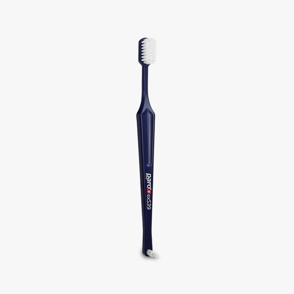 Paro exS39 Cepillo de dientes extra sensible con cepillo interespacial F | Características duales | cerdas ultra suaves | Unisex | (paquete de 6)