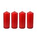 Produktbild Ebersbacher Kerzen 4er Pack Stumpenkerze rot, (Ø x H) ca. 60 x 150 mm, 4 Stück