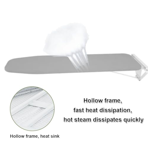 Space Saving Wall Mounted Ironing Board 160 Degrees Foldable Compact Ironing Station for Home Apartment Small Spaces Wall Mount with Fixing Plate Included - Image 3