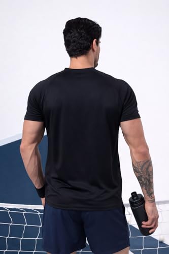 Image of Kvetoo Mens Dry Fit Gym T Shirt Quick Dry Sweat Proof Breathable Workout Tee Muscle Fit Athletic Sports T Shirt for Gym Running Training