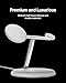 Belkin MagSafe-Compatible 3-in-1 Wireless Charger Stand 15W - Qi2-Certified Wireless Charging Station, Fast Charging of iPhone 16, AirPods, & Apple Watch - 36W Included - White