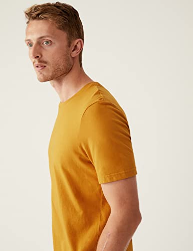 Image of Marks & Spencer Mens Solid Cotton Crew Neck Regular Fit T Shirt