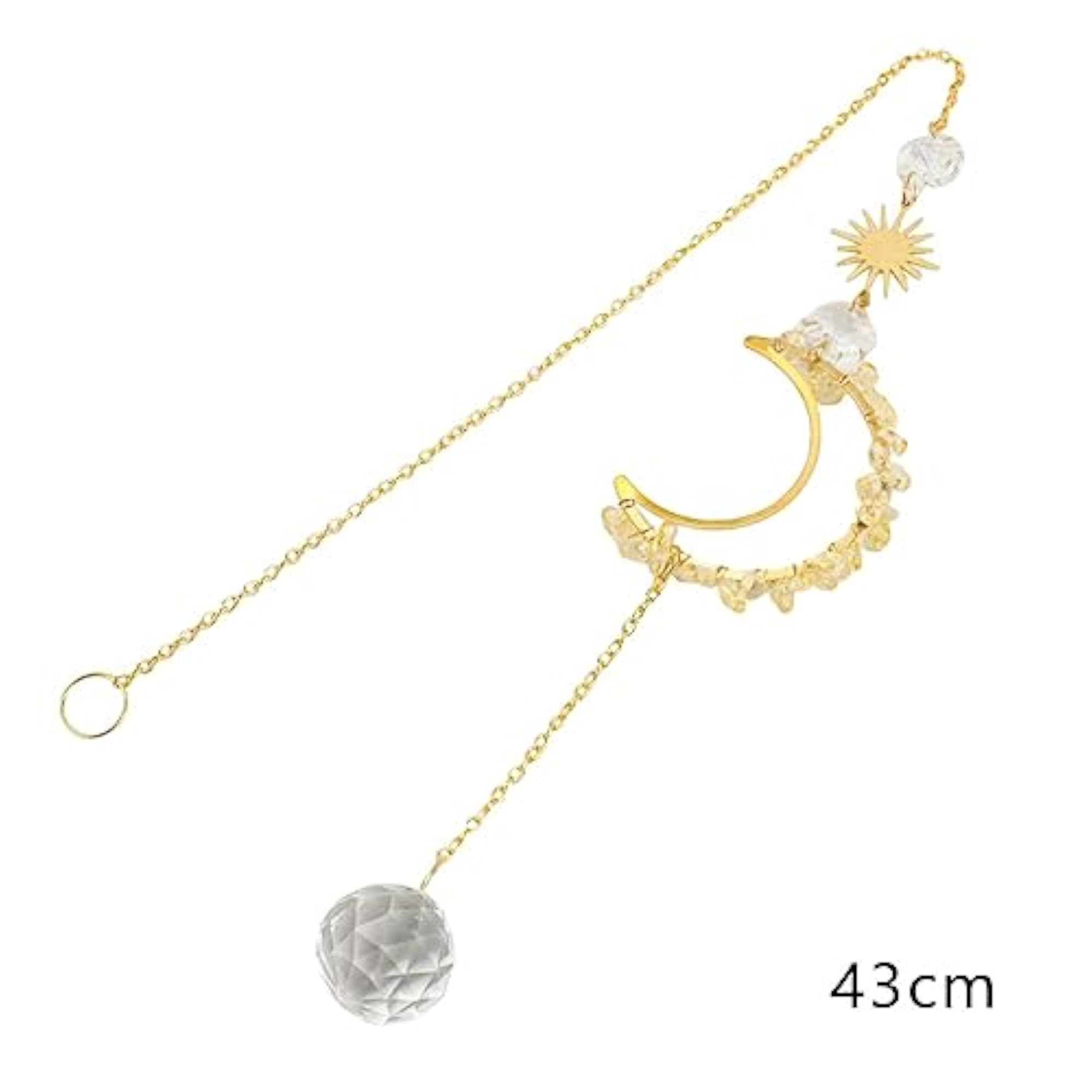 Moon Aesthetic Rainbow Effect Pendant, Yellow