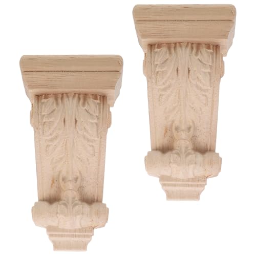 Console en bois sculpté de style européen pour étagère élégante