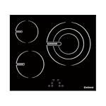 Corberó – Placa Vitrocerámica | CCVG35BF | 60cm | 3 Zonas | Zona Extra Grande 28 cm | 5700W | Control Táctil | 9 Niveles de Potencia | Bloqueo seguridad infantil | Negro