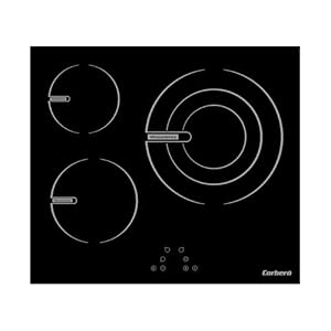 Corberó – Placa Vitrocerámica | CCVG35BF | 59x52x6 cm | 3 Zonas de Cocción | Zona Extra Grande 28 cm | 5700W | Control Táctil | 9 Niveles de Potencia | Desconexión Automática
