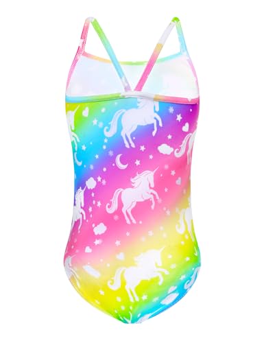 Image of Snowheart Girls Swimsuit One-Piece Bathing Suits Multicolor Kids Sport Summer Beach Swimwear for 2-12 Years Old