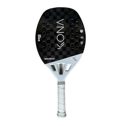 Raquete de Beach Tennis Kona Maverick White Carbono 18K 2023