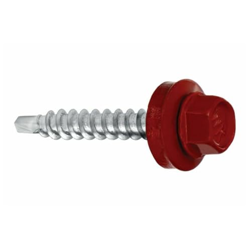 Bohrschrauben 4,8 х 25 mm 250 Stück RAL: 3011 - Braunrot - Trapezblechschrauben - 03130125