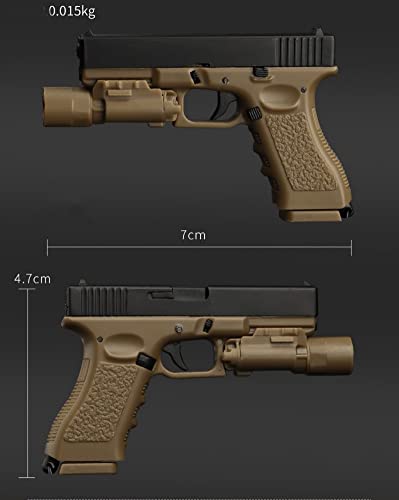 Tactical Keychain Mini Portable Decorations Detachable G-17 Key Chain With Flashlight Keyring Gift For Men Women (Bk) #TOP4