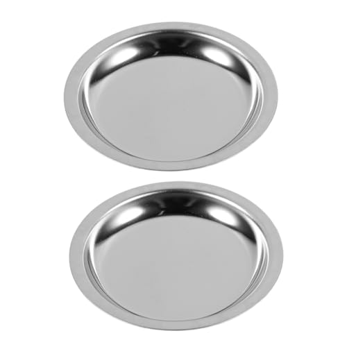 MAGICLULU 2pcs Stainless Steel Tea Bag Holder Round Teabag Tray for Brewing for Home Tea Parties Restaurants Versatile and Easy to Clean