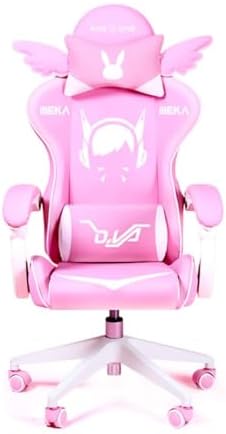 Pink Love New Lovely Red Chair Students Gaming Chair Silla Girl Esports Chair Anchor Live Rotating Chair Home Comfortable Soft Lift Chair (Pink)