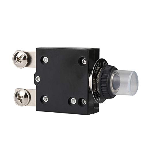 Diyhz Thermal Circuit Breaker,98 Series 50A 125/250Vac 32Vdc Bottom Screw Thermal Overload Circuit Breaker Push-Button Reset With Quick Connect Terminals And Waterproof Button Cover - 50 Amp, 1 Pcs #TOP2