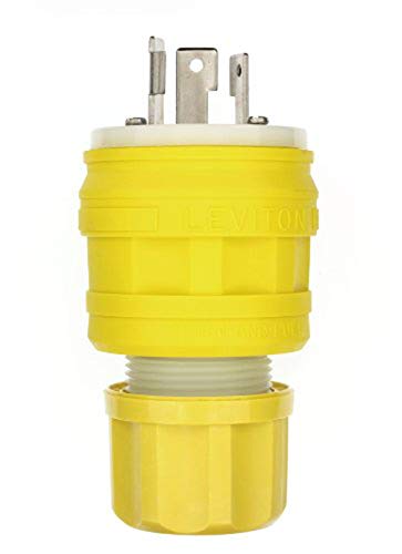 Enchufe de bloqueo Leviton 28W48 Wetguard 30A 250V para entornos húmedos