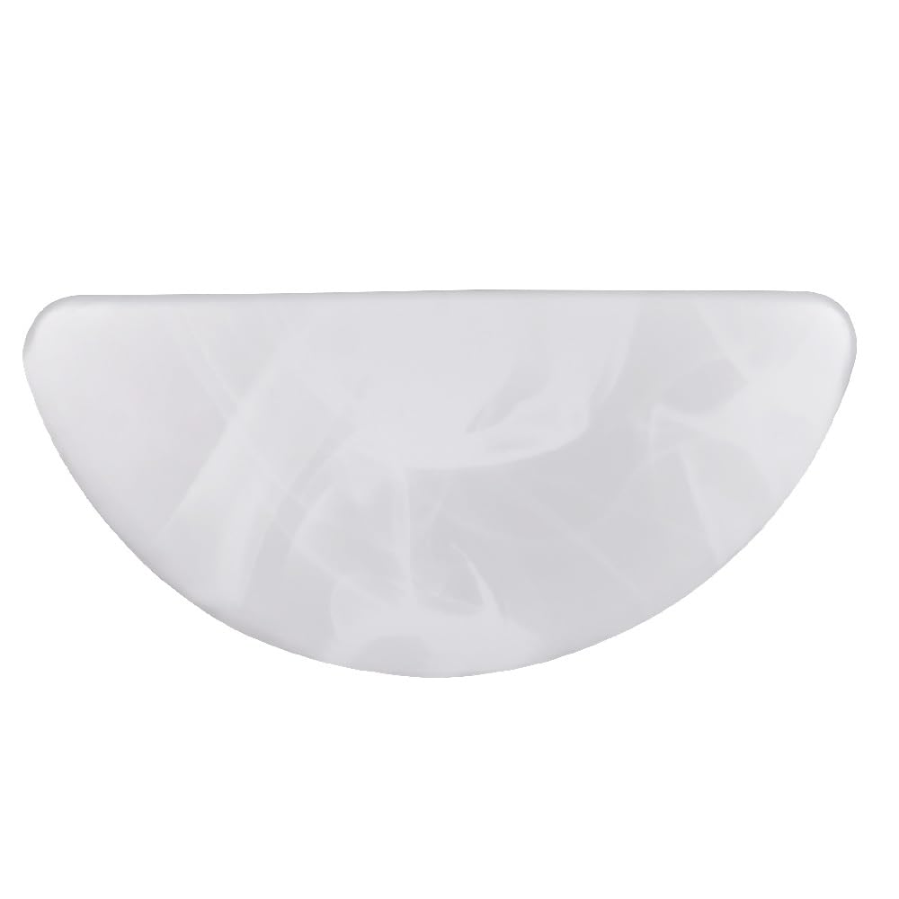 Britalia White Led Alabaster Modern Half Moon Wall Light 25Cm - Dimensions: Height 110Mm X Width 250Mm (11Cm X 25Cm) | Weight: 0.2Kg (200G)