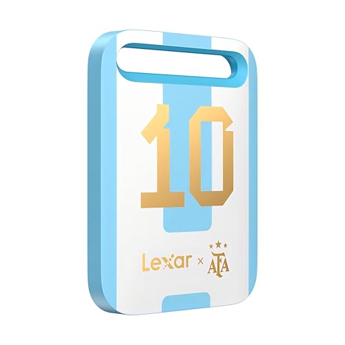 Lexar SL260 Air SSD portátil de 512GB, edición AFA, Marca compartida del Campeonato Mundial de Argentina, USB 3.2 Gen 1, Escritura de hasta 400 MB/s, ultracompacto y liviano para iPhone 17,iPads, PC