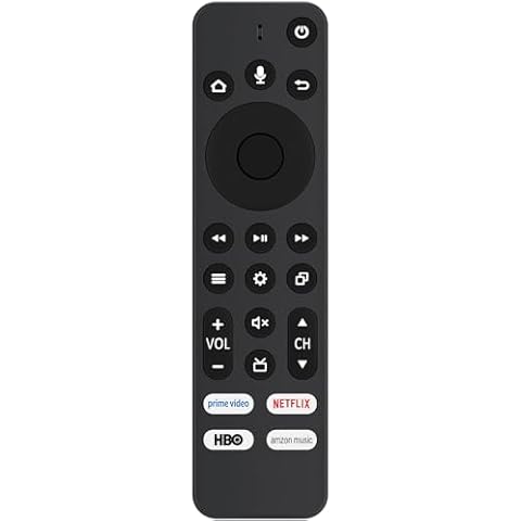 Allimity Replacement Voice Command Remote Compatible with TCL Smart TV Editions 43S450F 50S450F 55S450F 65S450F 75S450F 55Q650F 65Q650F 75Q650F with Prime Video, Netflix, HBO, Amazon Music Buttons Cover