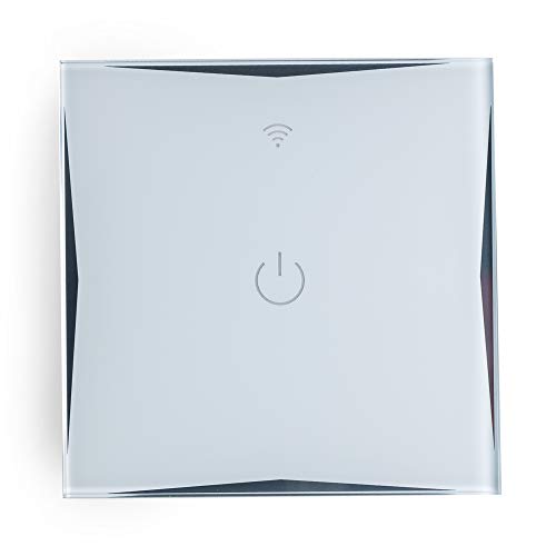 Greenice - Schalter Intelligent Taktil Glas 1 Über 600W Kompatibel Google Home Alexa [HIT-KS-601-1] (HIT-KS-601-1)
