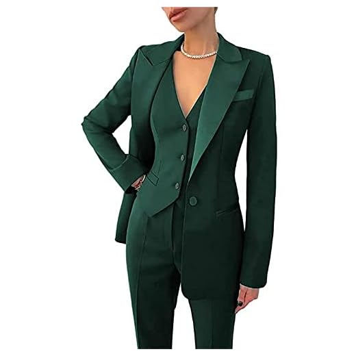 LIBODU Women Pantsuits Wedding Tuxedos Party Wear Suits Formal Business Suits Green, 6