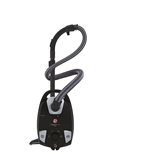 Hoover H-ENERGY 300 HE320PET 011 Aspirapolvere Con Sacco, Con Filo, 850W, 3,5L, 72 dBA, Mini Turbo Spazzola, Filtro Epa Lavabile, Raggio di Azione 10m, Nero