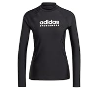 adidas Damen Long Sleeve Rash Guard, Black, M