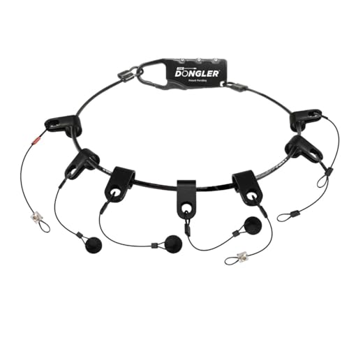 SimplyAV The Dongler Unloaded Universal Dongle & Adapter Ring Holder - Includes Combination Lock, 3 Dongle & Adapter Harnesses, 1 HDMI Harness - Secure Hold - DO-U001