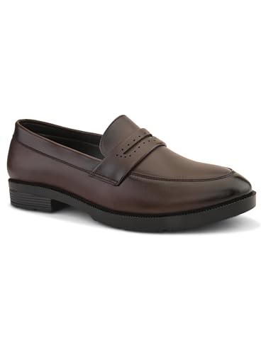 Image of STANPHORD Men Formal Penny Loafer Shoes | PU Slip-On Moccasins | Cushioned Anti-Slip | Office Business Casual (TPSL 25020)