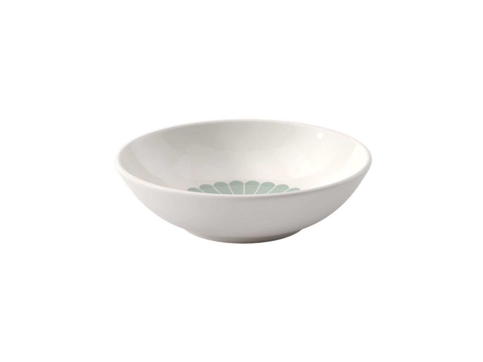 Villeroy & Boch - Fleur Vert Dessertschalen 6er Set, Schalen für Desserts, Snacks & Beilagen, Bowl mit Blumenmuster, Spülmaschinenfest & Mikrowellensicher, Premium Porzellan, Grün