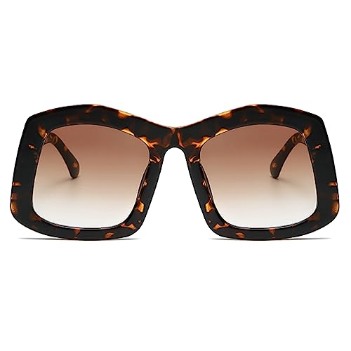 Unique Oversized Square Candy Color Sunglasses For Womne Fashion Orange Gradient Sun Glasses Female Sexy Shades UV400