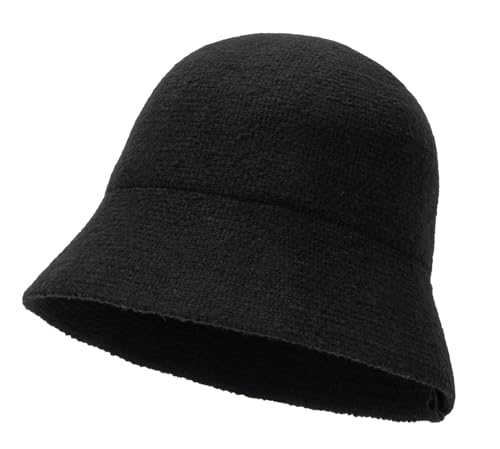 Sombrero de punto para mujer invierno negro miniatura 2