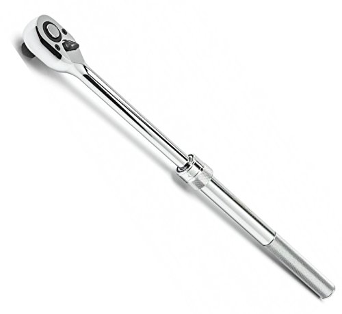 Crescent 1/2" Drive 72 Tooth Quick Release Extendable Teardrop Ratchet 12" - 17-1/2" - Crw12Ext , Black #TOP1