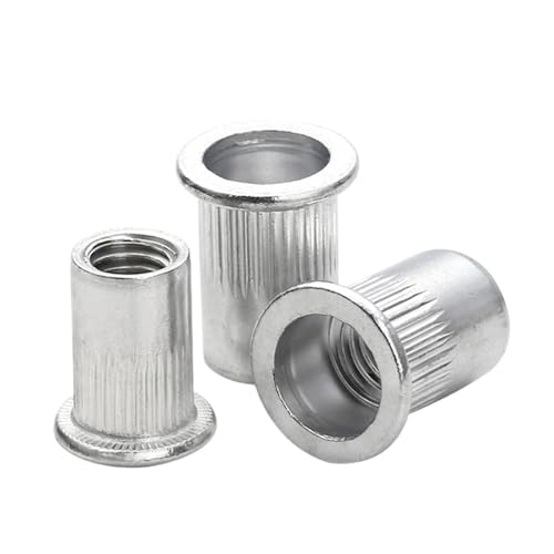 Tuerca ciega de inserción de remache roscado de cabeza plana de aleación de aluminio de 20 piezas(M3)