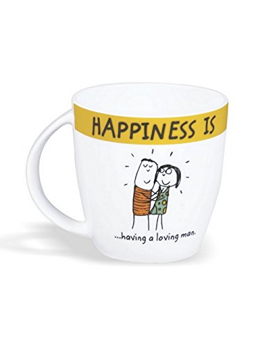 Image of Clay Craft Loving Man Ceramic Milk Jug, 270ml /5.6cm, Multicolour