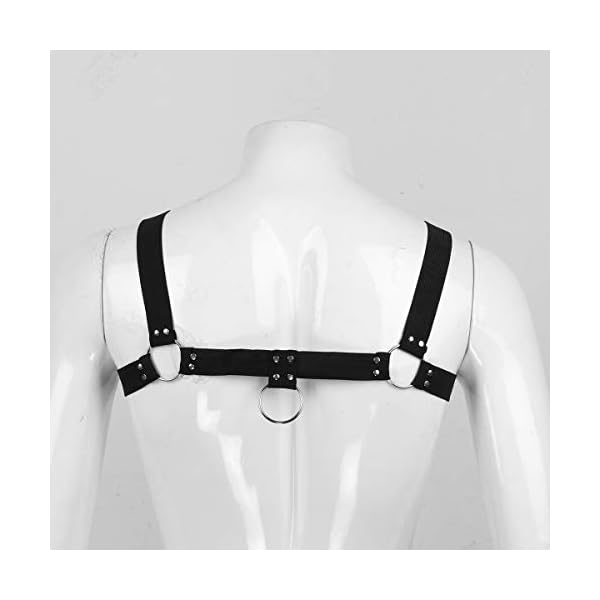 YiZYiF Herren Brust Harness Schulter Brustgurt Riemenbody Männer Körper Gürtel Nylon Brustkorb Fetisch Rollenspiel… – Bild 5