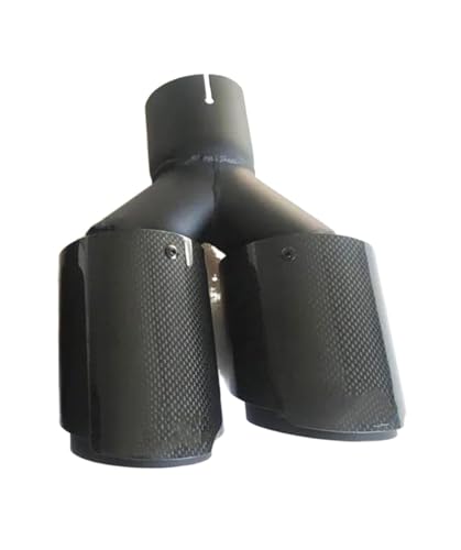Embout d'échappement universel double noir brillant pour modification voiture 63-101mm