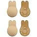 Produktbild Jennary Trägerloser Klebe BH Push Up,Unsichtbarer Brust Lift Up Adhesive Nippel Cover Bra für Rückenfrei Kleid Abendkleider Beinhaltet (DD/E, 2 Beige)