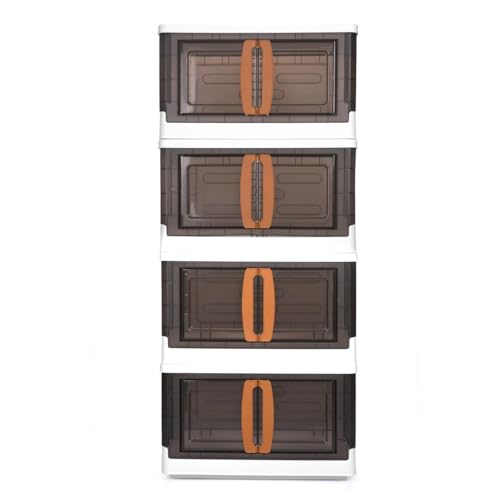 Image of CELLO Foldable Plastic Cupboard for Storage | DIY Collapsible Wardrobe & Luggage Organizer | PP Cabinet for Clothes | White Finish