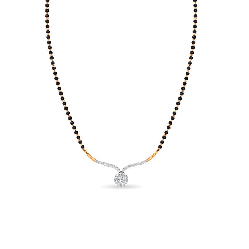 Image of KISNA JEWELS 14KT|18KT BIS Hallmark Pure Gold and Diamond Mangalsutra For Women