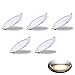 Produktbild Yafido 5er Led Panel Ultra Slim Einbauleuchte 6W 3000K 420 Lumen Rund Spot Deckenlampe Warmweiß Super Flach Einbaustrahler mit Teriber 230V Nicht-dimmbar Ø120 x 11 mm