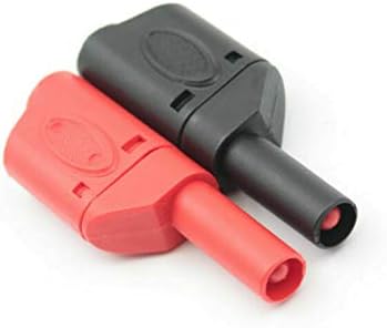 BP502 Safety Fully Insulated Multimeter Test Leads 4mm Banana Plugs Jack Male Stackable Connectors Adapters Solder Connection DIY (50 Pair(Red Black))