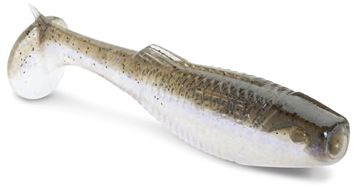 Rapala CrushCity Mayor Soft Plastic Paddle Tail Swimbait Strong Kicking Action for Swim Jigs & Underspins Bass Redfish Trout Snook Walleye & More Electric Shad 3