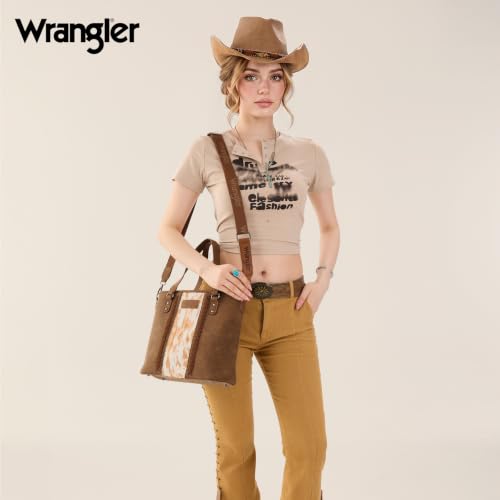 Image of Montana West X Wrangler Tote Bag for Women Western Purses with Detachable Strap Medium Satchel Handbags | with Crossbody Strap