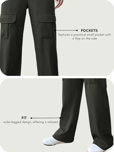 Image of Leriya Fashion Women's Loose High Rise Trouser | High-Waist Korean Pants | Formal Track Pant | Cargo Style Baggy Trendy