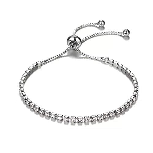 Image of Shining Diva Fashion Full Crystal Charm Stylish Gold Plated Charm Bracelet for Women