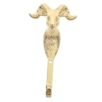 DIYEAH Sheep Head Hook Decorative Wall Mounted Hook for Scarf and Coat Rustic Animal Head Wall Hanging Hanger for Home and Garden Vintage Animal Sculptures