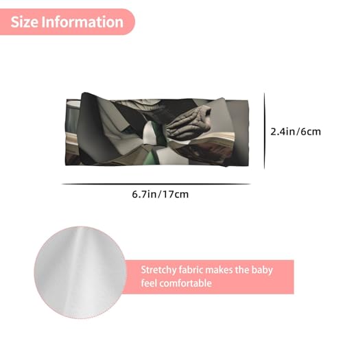 Rhino reading newspaper Picture Baby Bow Headband Super Stretchy Soft Bows Hair Accessories for Newborn Infants Toddlers Kids Girls3