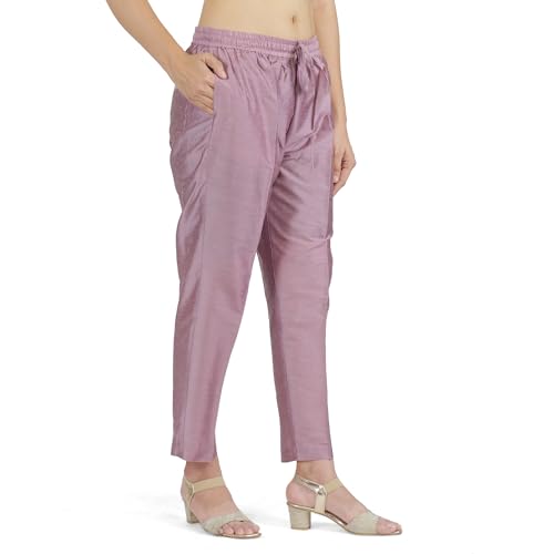 Image of Trouser Pants for Women,Stylish Trousers for Woman for Kurti Relaxed & Regular Straight fit Palazzo,Ethnic Bottom Formal Pants for Women Office wear Casual & Daily Use