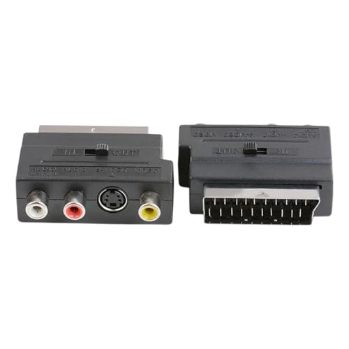 21 Pin RGB Scart to 3 S-Video AV TV Adaptier Composite Video Left Right Audlo Converter C0innect Television Projector Cable New 2026 High for Reliable Electronic Component